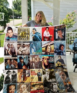 Keep the Legend Alive with Merle Haggard Quilt Bedding Set Blanket, Great for Bedroom Decor and Family Gifts