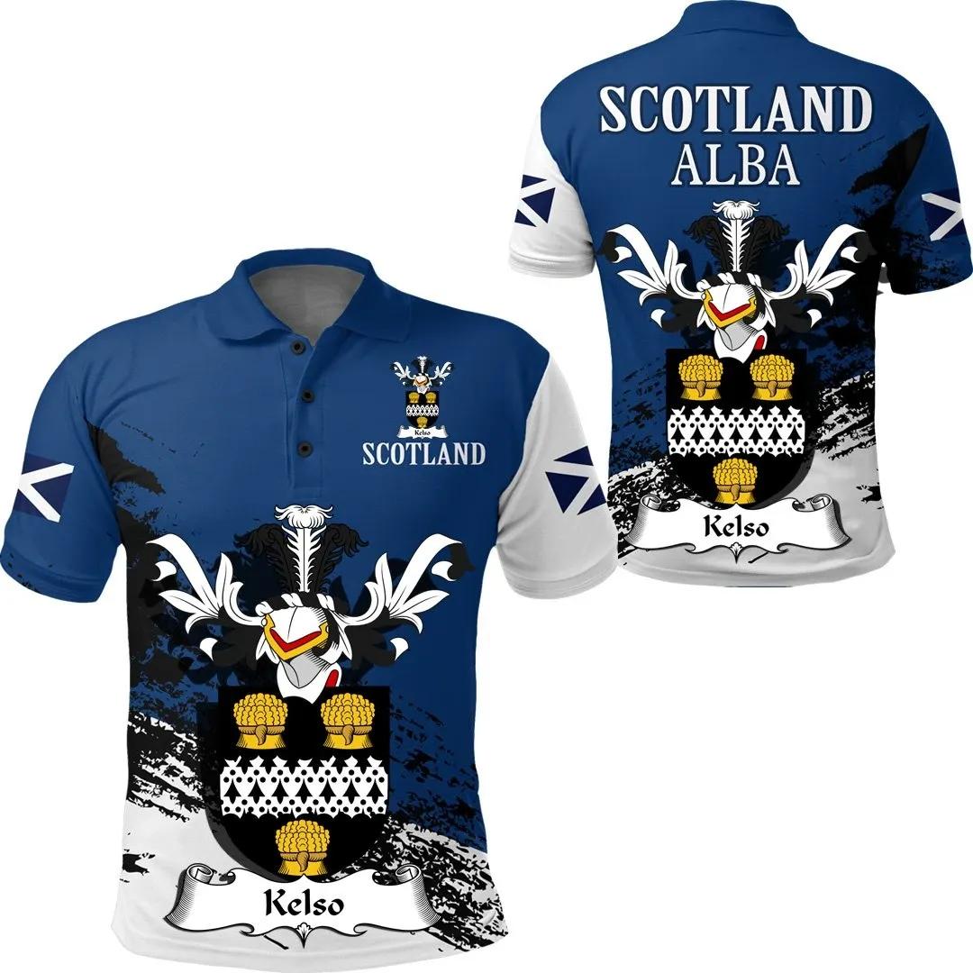 Kelso Scottish Family Crest Scotland Special Polo Shirt - Golf Shirt
