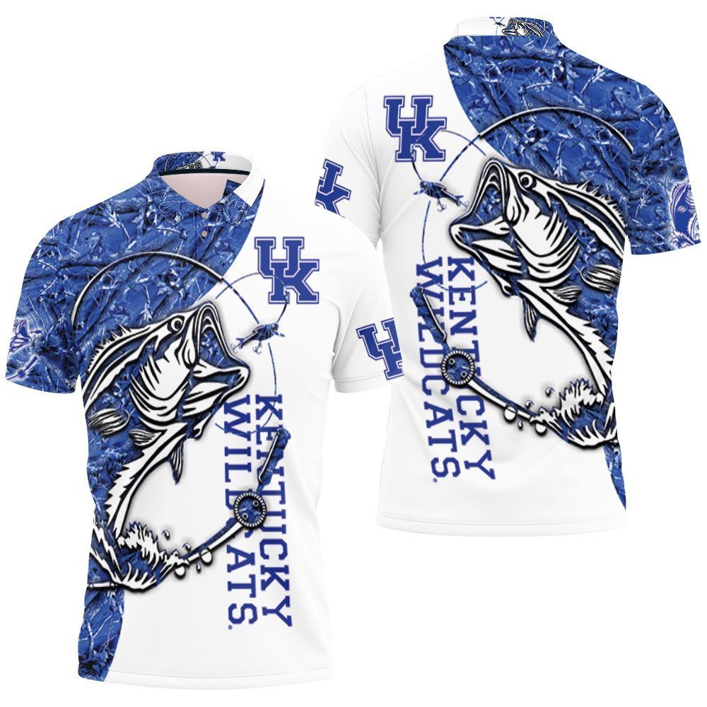 Kentucky Wildcats Ncaa For Wildcats Fan Fishing Lover 3D Polo Shirt