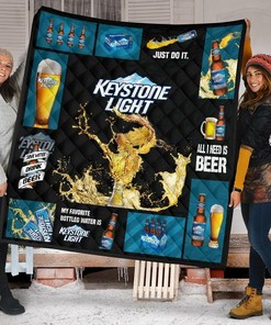 Keystone Light All I Need Is Beer Gift Idea Quilt Bedding Set Bedroom Decor, Gifts for Family