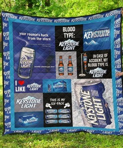 Keystone Light Funny Gift For Beer Lover Quilt Bedding Set Bedroom Decor, Gifts for Family