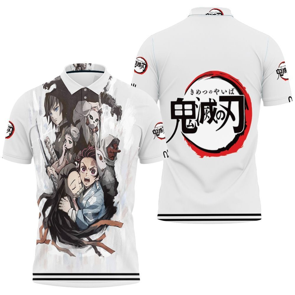 Kimetsu No Yaiba Anime Kamado Brothers Tanjiro And Nezuko Polo Shirt