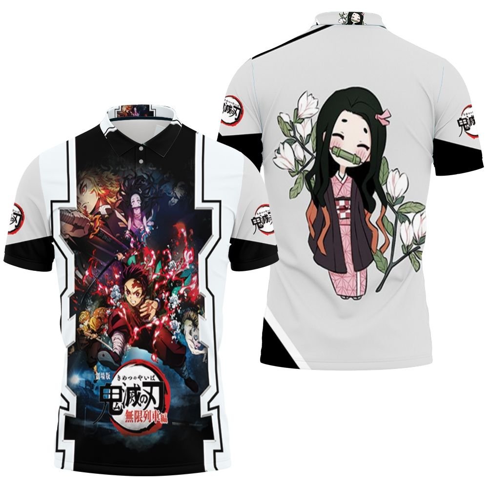 Kimetsu No Yaiba Tanjiro And Nezuko And Zenitsu And Inosuke Polo shirt