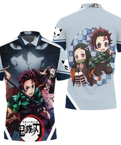 Kimetsu No Yaiba Teamup Kanjiro Nezuko Inosuke Polo Shirt