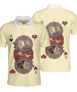 King Hearts Lion Poker 3D Polo Shirt