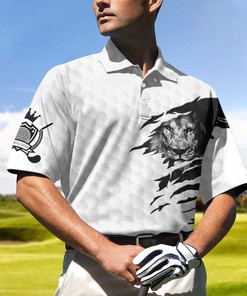 King Of Swings Lion Golf Polo Shirt