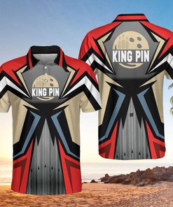 King Pin Bowling Retro Color Polo Shirt