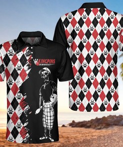 Kingpins Skull Bowling Vintage Polo Shirt