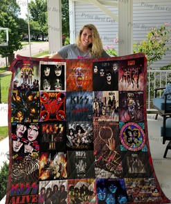 Kiss Albums Cover Poster Quilt Bedding Set for Personalized Home Decor and Family Gifts