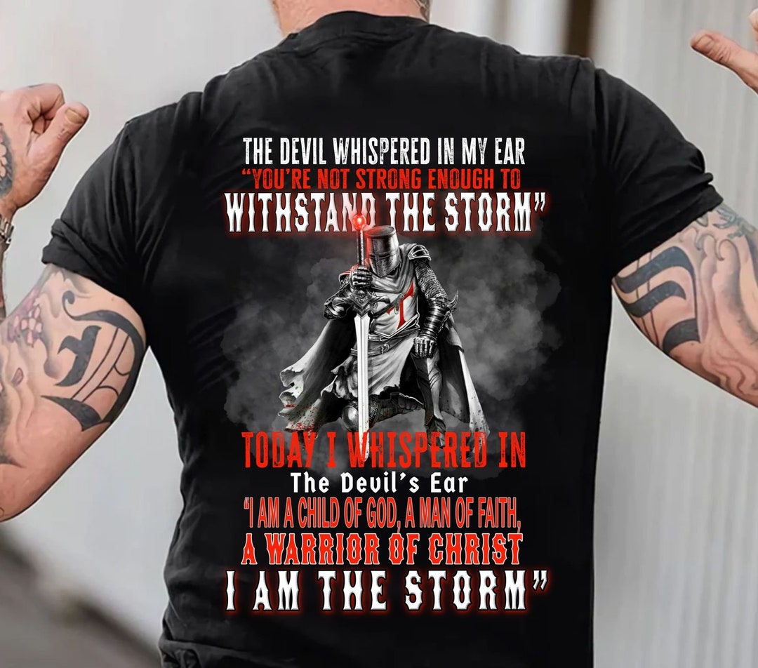 Knight Templar Child Of God T-Shirt - Christian Warrior Of Christ Tee