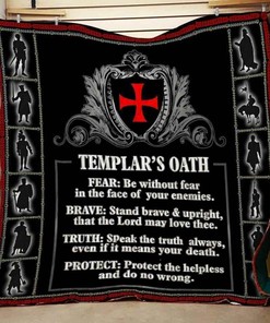 Knight Templar Personalized Quilt Bedding Set for Home Decoration and Family Gifts
