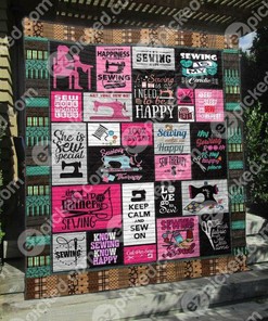 Know Sewing Know Happy Quilt Bedding Set Blanket Bedroom Decor, Gifts for Family