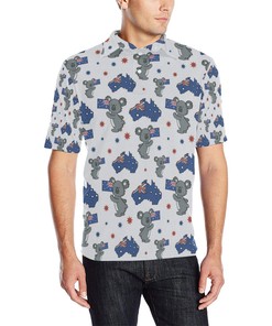 Koala Australia Day Themed Design Men Polo Shirt