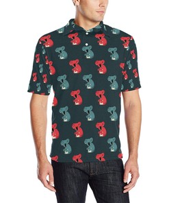 Koala Pattern Print Design 02 Men Polo Shirt