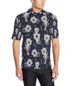 Koala Pattern Print Design 04 Men Polo Shirt