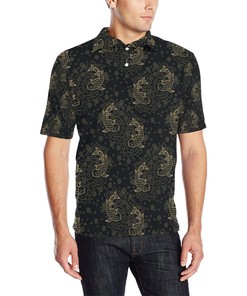 Koi Fish Pattern Print Design 02 Men Polo Shirt