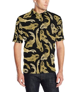 Koi Fish Pattern Print Design 03 Men Polo Shirt