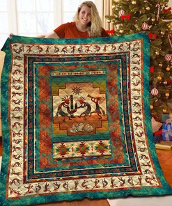 Kokopelli Native American Personalized Quilt Bedding Set for Home Decoration and Gifts for Family