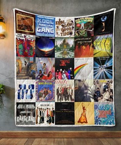 Kool & The Gang Album Covers Personalized Quilt Bedding Set for Bedroom Decor and Family Gifts