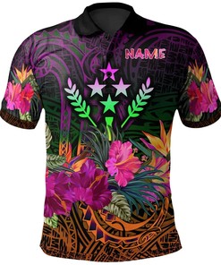 Kosrae Personalised Polo - Summer Hibiscus