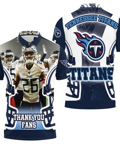 Kristian Fulton 26 Tennessee Titans Afc Division Champions Super Bowl 2021 3D Polo Shirt