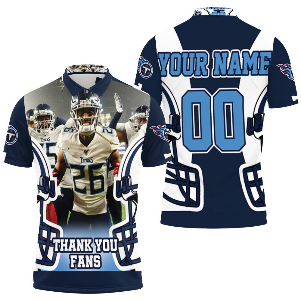 Kristian Fulton 26 Tennessee Titans Afc Division Champions Super Bowl 2021 Personalized Polo Shirt All-Over Print