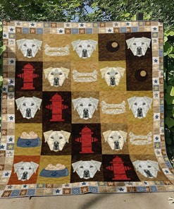 Labrador Retriever Quilt Bedding Set with Custom Name, Perfect for Dog Lovers and Family Gifts