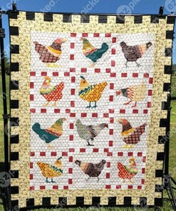 Lady Hens Quilt Blanket Bedding Set for Home Decoration, Great for Bedroom Decor and Family Gifts
