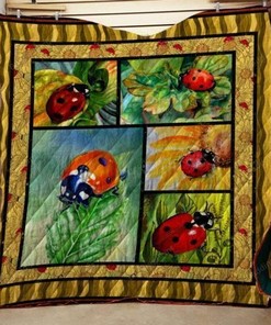 Ladybug Quilt Bedding Set Blanket Gifts For Ladybug Lover