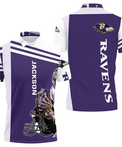 Lamar Jackson Baltimore Ravens 3D Hoodie Polo Shirt