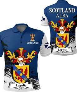 Lapslie Scottish Family Crest Scotland Special Polo Shirt - Golf Shirt