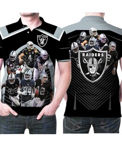 Las Vegas Raiders 6 Best Players Legends Signed 3D Printed Gift For Las Vegas Raiders Fan Polo Shirt