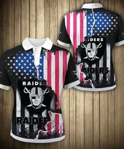 Las Vegas Raiders American Flag Polo Shirt