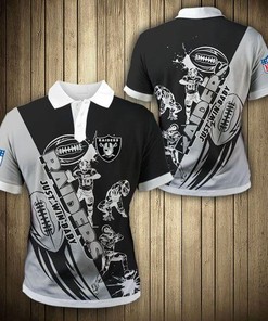 Las Vegas Raiders Casual 3D Polo Shirt