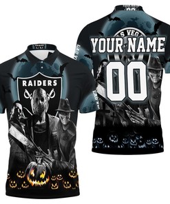 Las Vegas Raiders Halloween Horror 3D Personalized Polo Shirt