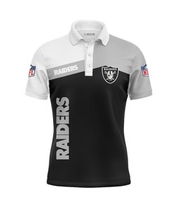 Las Vegas Raiders Women's Button Up Polo Shirt