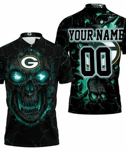 Lava Skull Green Bay Packers 3D Personalized Polo Shirt
