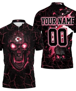 Lava Skull Kansas City Chiefs 3D Personalized Polo Shirt
