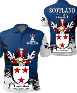 Laweston Scottish Family Crest Scotland Special Polo Shirt - Golf Shirt