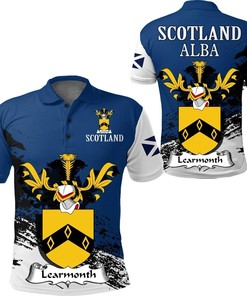 Learmonth Scottish Family Crest Scotland Special Polo Shirt - Golf Shirt