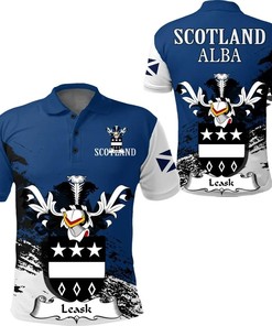 Leask Scottish Family Crest Scotland Special Polo Shirt - Golf Shirt