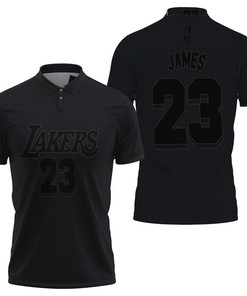 Lebron James Los Angeles Lakers Mvp Black 2019 Jersey Inspired Style Polo Shirt