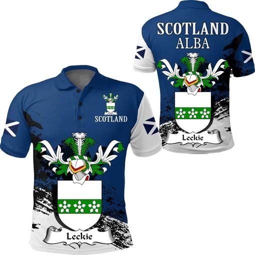 Leckie Scottish Family Crest Scotland Special Polo Shirt - Golf Shirt