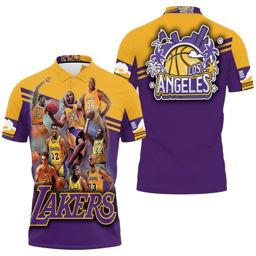 Legend Of Los Angeles Lakers Western Conference Nba 3D Polo Shirt