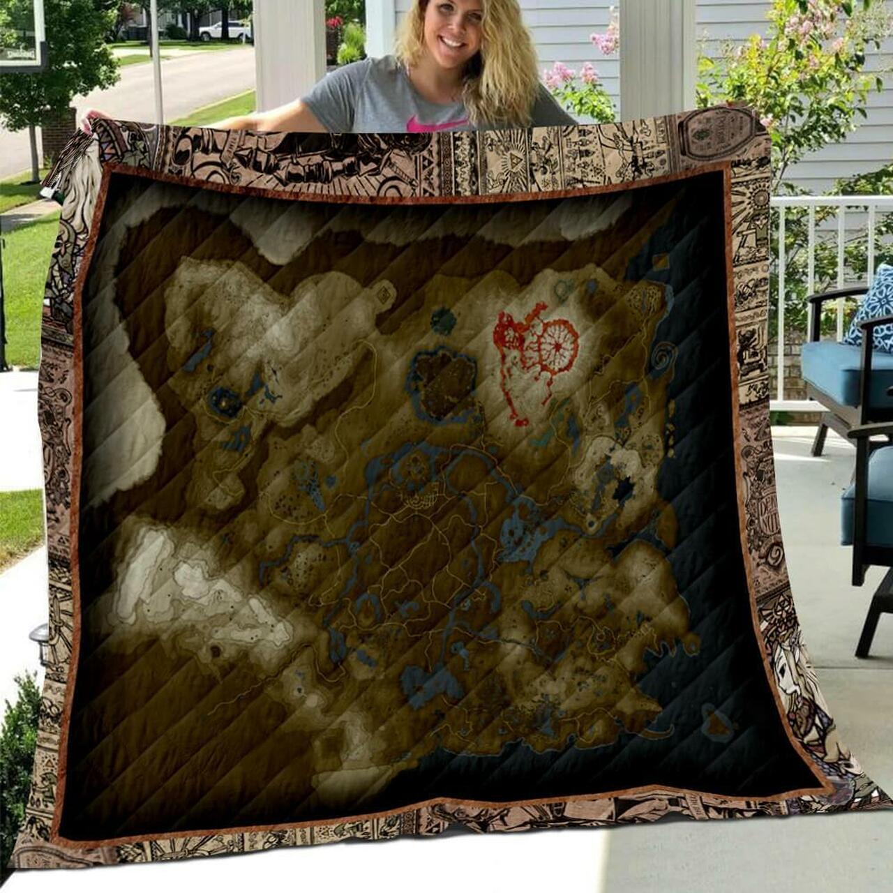 Legend Of Zelda Art Quilt Bedding Set - Personalized Bedroom Decor for Fans and Family Gifts