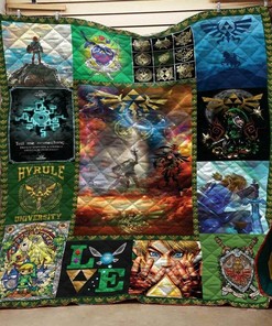 Legend Of Zelda Collage Quilt Blanket Bedding Set - Ideal for Home Decoration and Gifts for Fans