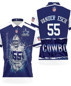 Leighton Vander Esch 55 Dallas Cowboys 3D Polo Shirt