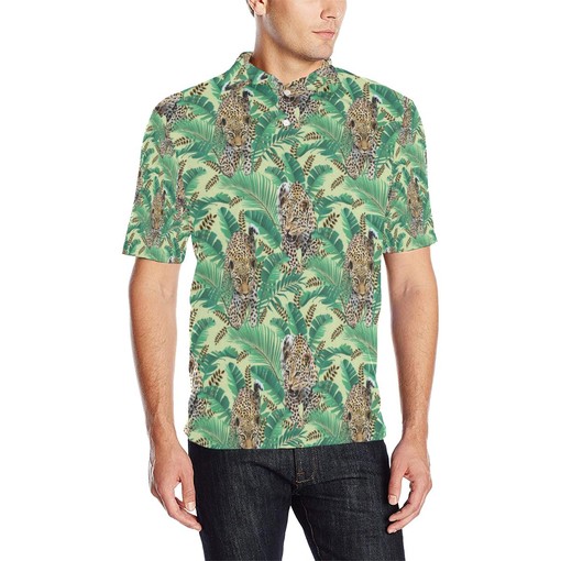 Leopard Pattern Print Design 03 Men Polo Shirt