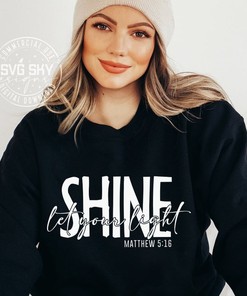Let Your Light Shine Christian T-Shirt with Bible Verse Design