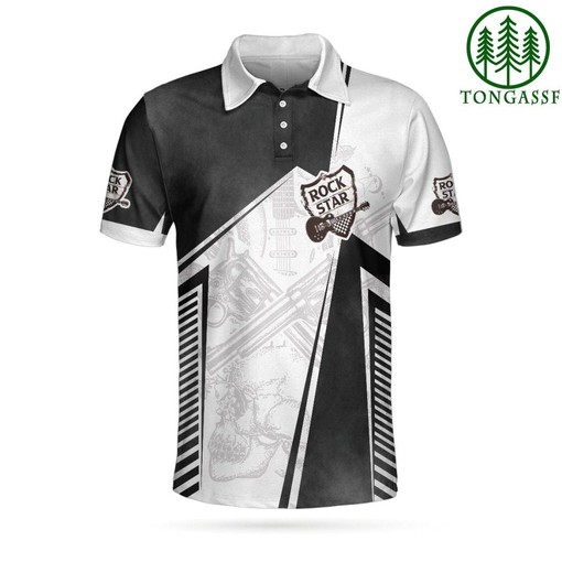 Let’s Rock Freedom Of Life Old School Guitar Short Sleeve Polo Shirt